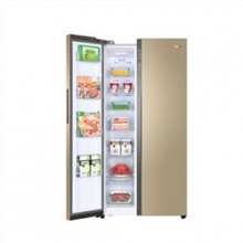 海尔 BCD-656WDPT 冷柜 656升大容量变频风冷无霜对开门家用冰箱 金色