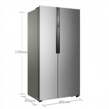 海尔 BCD-521WDBB 对开门超薄冰箱浅灰色