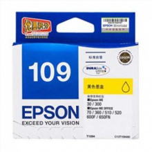 爱普生（EPSON） T109 墨盒（适用机型：爱普生 ME30/70/80W/300/360/510/520/600F/650FN）黄色