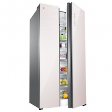 海尔（Haier）651升风冷无霜变频对开门冰箱 大存储空间 T.ABT双重杀菌彩晶玻璃面板BCD-651WDEC