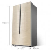 海信 (Hisense) 529升 对开门电冰箱 玻璃面板 变频风冷无霜 纤薄大容量双开门 BCD-529WFB1DPQ