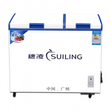 穗凌（SUILING）BCD-256A 256升双温冰箱卧式冷柜家用冰柜商用冷柜双顶开门冷冻冷藏柜(1115*605*910mm)