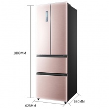 海信(Hisense)冰箱322升对开门多门四门双门冰箱钢化玻璃面板风冷无霜冰箱BCD-322WTG玫瑰金