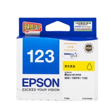 EPSON原装爱普生123墨盒大容量 meOffice80W 700fw墨 黄色T1234